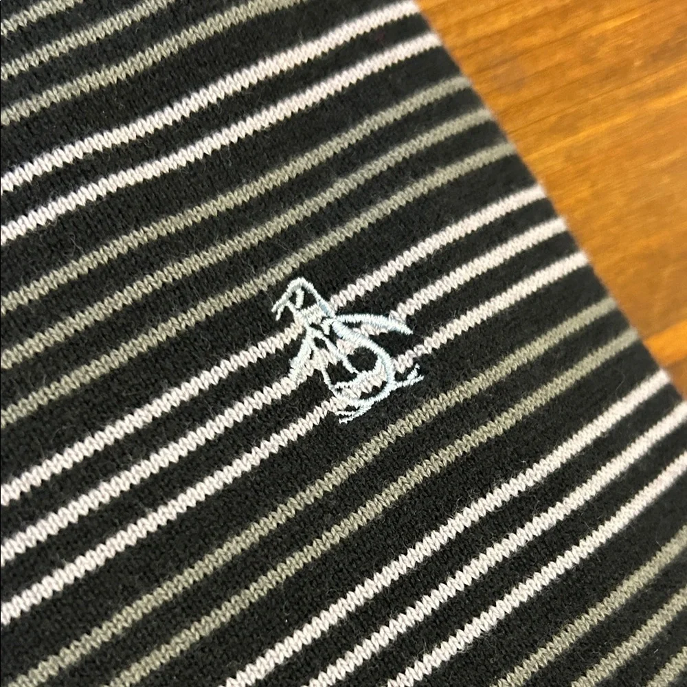 Original Penguin Black and Pale Pink Striped Sweater - Picture 3 of 4